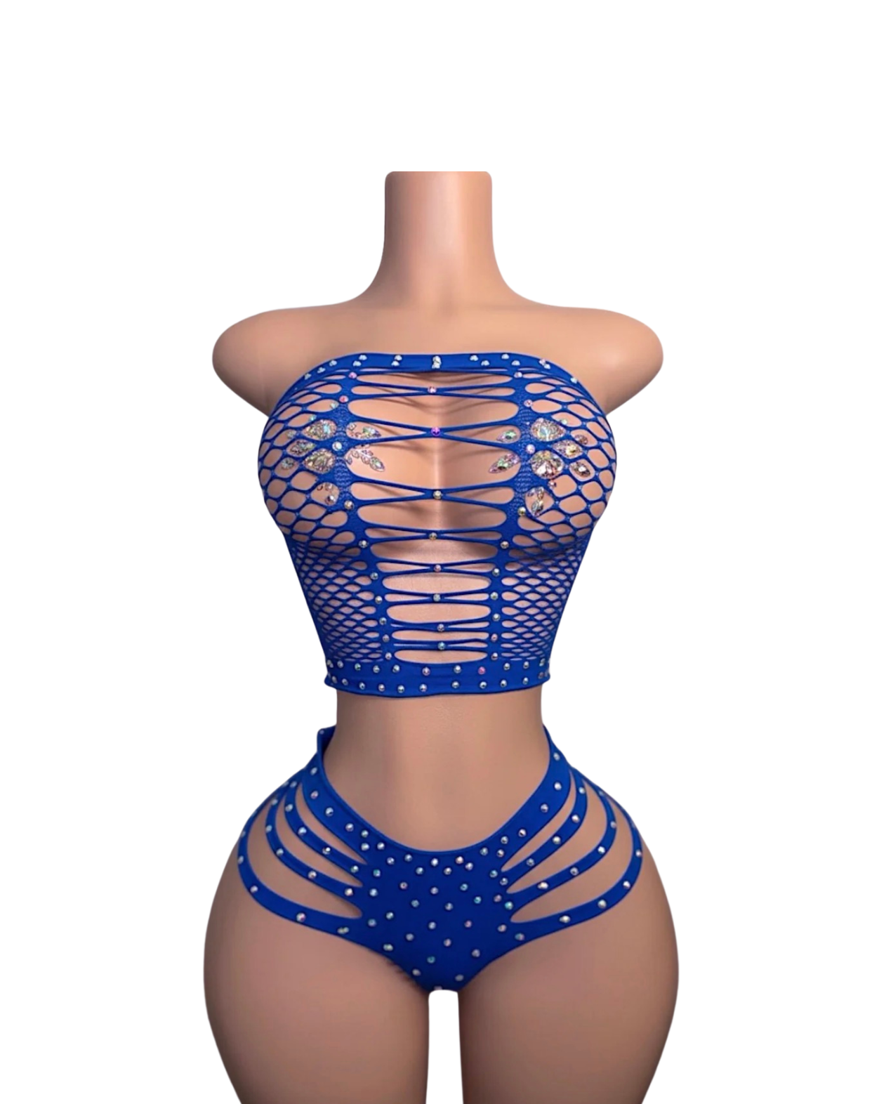 Nena 2 Piece Cheeky Fishnet Set