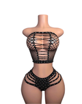 Nena 2 Piece Cheeky Fishnet Set