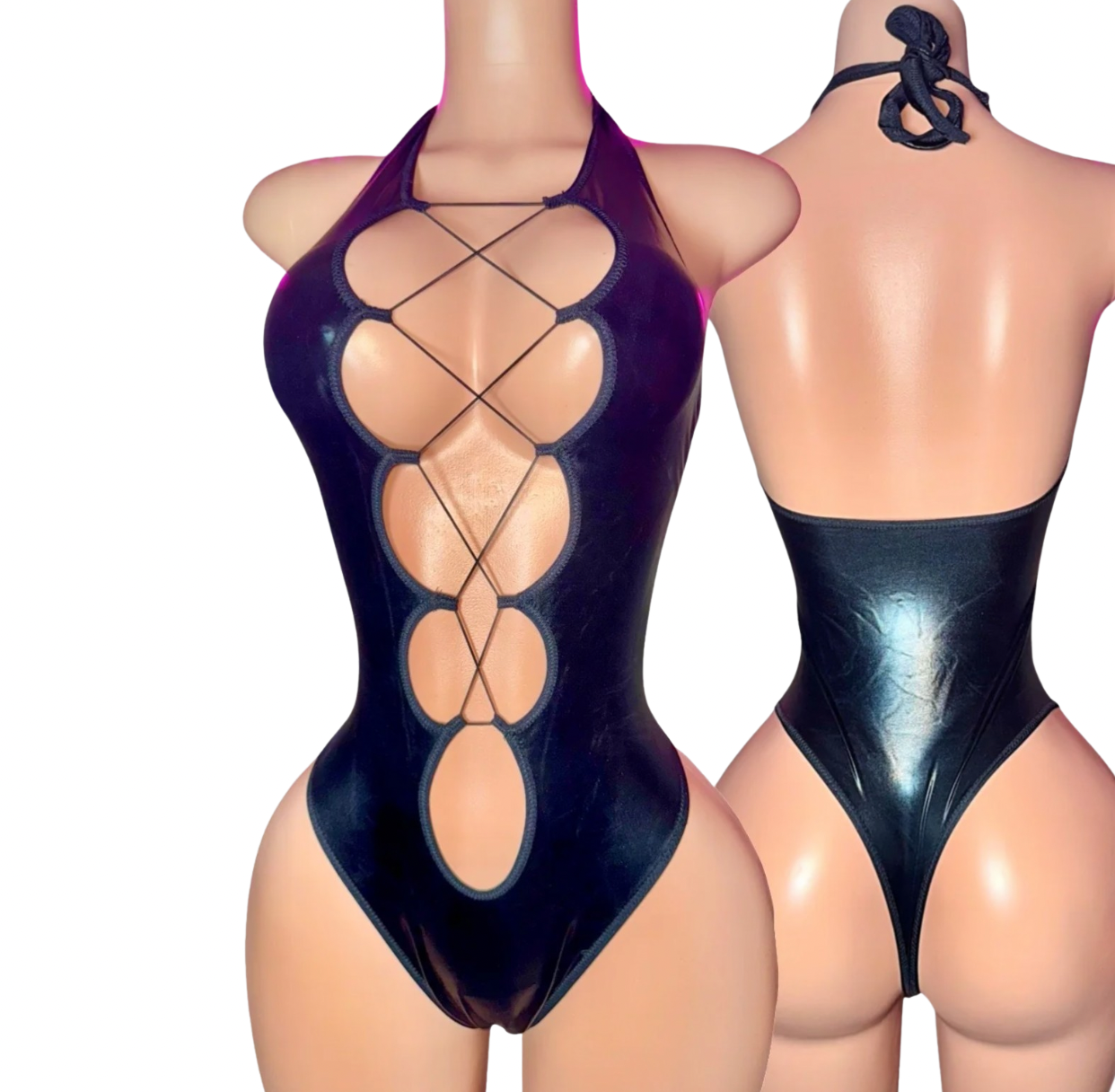 Desire Midnight Latex Bodysuit